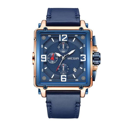 Megir Montre Homme , Montre De Luxe à Quartz, Analogique Avec Affichage de Date - image 2