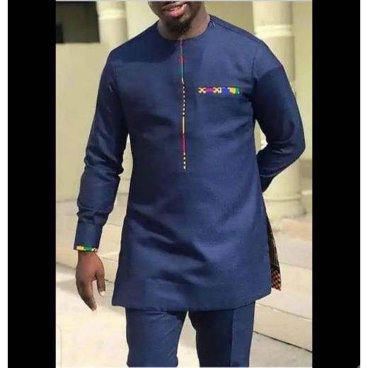 Tunique Homme De Couleur Bleu