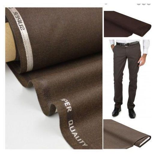 Generic Tissu Pour 1 Pantalon Homme  Super 100 Marron, 1m50