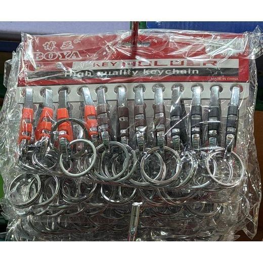 Lot De 12 Porte-clés à Ressort Rétractable En Acier Inoxydable