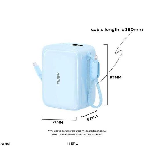 Hepu Batterie Externe Haute Performance – 20 000 mAh avec Câbles Intégrés et Charge Rapide 22.5W - image 4