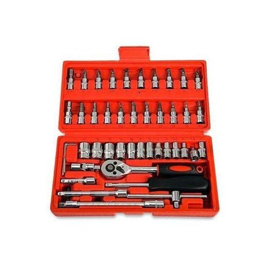 46 Pièces/ensemble Jeu De Clés à Douille Outils De Réparation Barre D'extension Métrique Tournevis