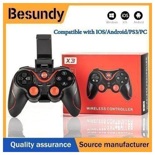 Generic Manette de jeu sans fil Joystick sans fil Contrôleur de jeu Bluetooth Gamepad X3 Contrôleur de jeu pour PC Téléphone TV BOX  Game Controller Gamepad