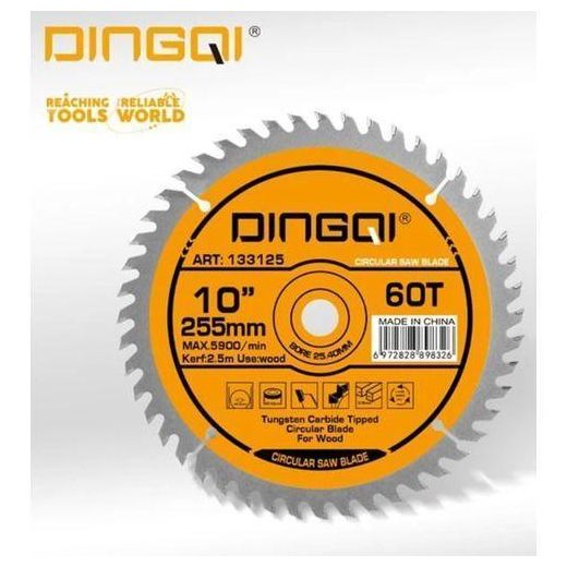 DINGQI Lame De Scie Circulaire De Grande Taille De 255 Mm