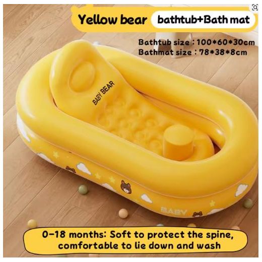Generic Baignoire gonflable rembourrée pour bébé - image 4