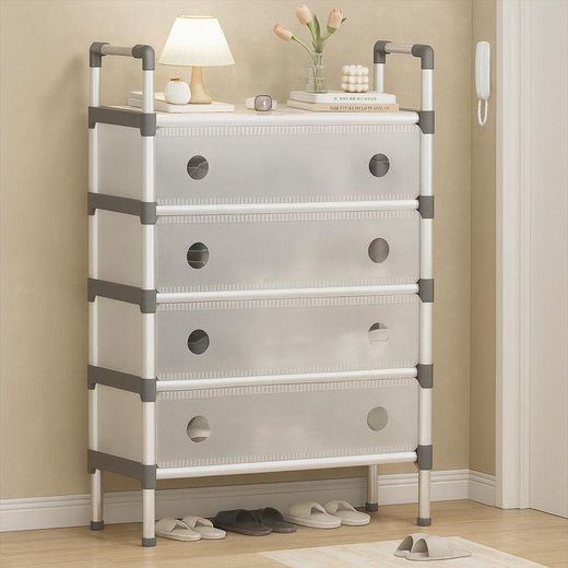 Meuble de rangement à 5 tiroirs – Design moderne plastique & métal YH