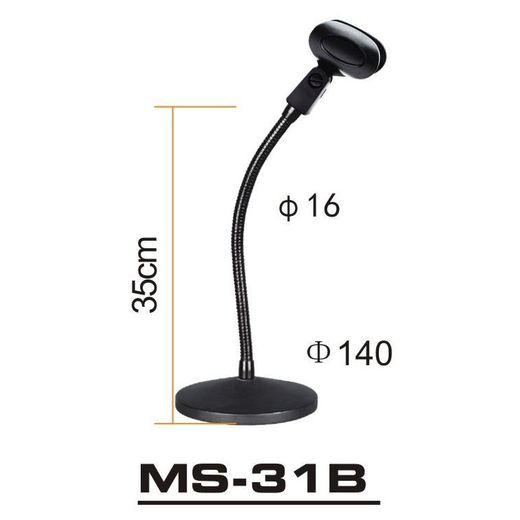 Generic Pied de Microphone de Table, Flexible avec Base Ronde - image 2