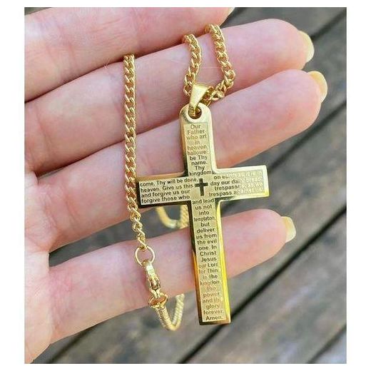 Generic Chaîne Doré Pendentif Croix Hommes Et Femmes - image 2