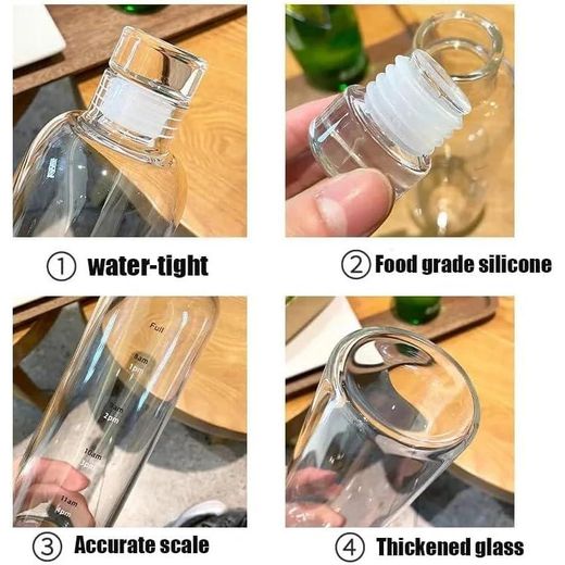 Generic 750ML Transparent Water Bottle Plastic Water bottle With Time Scale - image 2