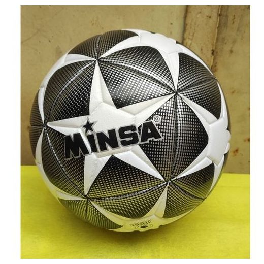 Minsa Ballon D'Handball Et Football Taille 4  Noir + Mini Pompe   Offerte