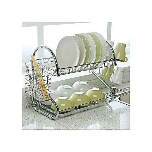 Generic Egoutoire Range Vaisselle - 2 Compartiment - Gris