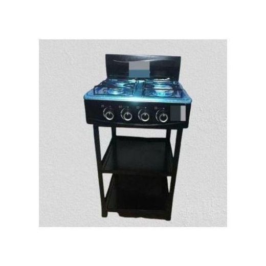 Generic Cuisinière 4 feux Etagère - Gaz 4 Feux - Blanc- Noire