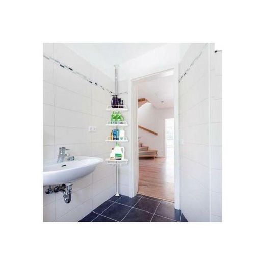 Generic Étagère De Rangement D'angle De Douche à 4 Niveaux 2m80, (ajustable) - image 3