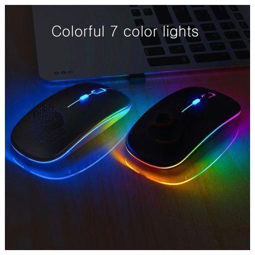 Generic Mini Souris Sans Fil Rechargeable 2.4G - Noir - image 3