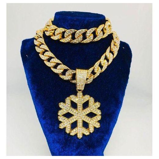 Chic Chaîne En Strass Or Chaîne Luxueuse Bling Médaillée