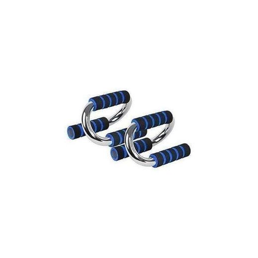Generic Push Up Stand Barre Pour Pompe + Paire De Gants - Noir/Bleu BH - image 2