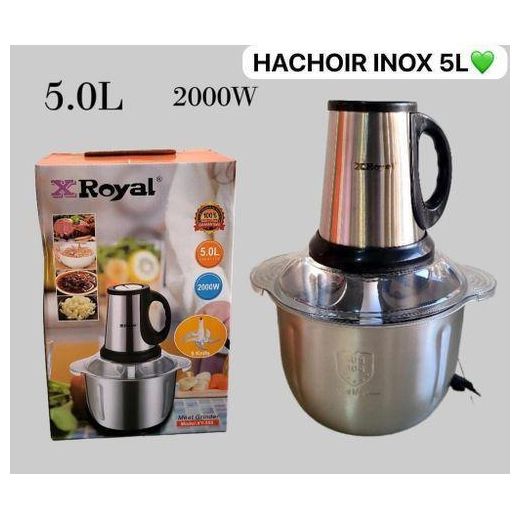 Hachoir Électrique En Acier Inoxydable - 5 Litres PUISSANT 2000W