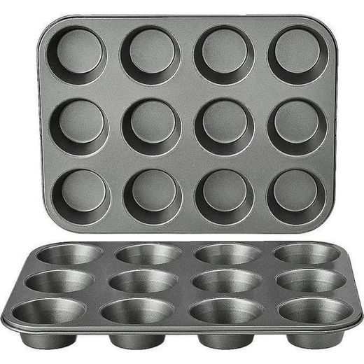 Moule à 12 Muffins En Acier Carbone