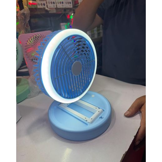 Generic Mini Ventilateur Rechargeable Et Portatif Avec Veilleuse - image 2