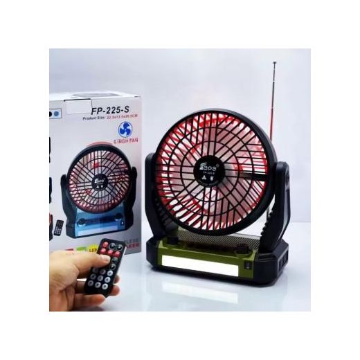 Generic Enceintes Solaires Multifonctionnelles, Ventilateur, éclairage LED, Radio FM, Télécommande Avec Audio Bluetooth - image 2