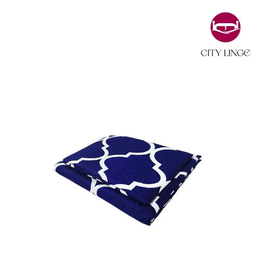 Generic Drap De Lit 2 Places Avec 2 Taies-à Motif fleurie-bleu - image 2
