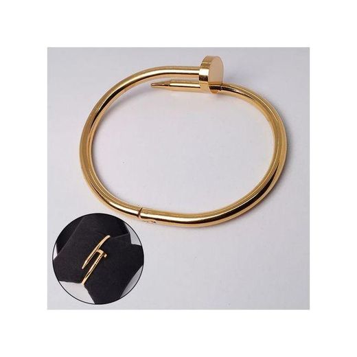 Generic Gm Bracelet Tendance Or Jaune Motif Clou Plaque