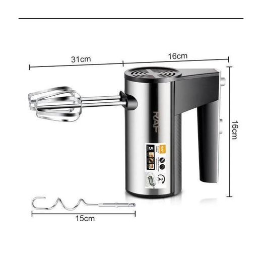 Generic Très Puissant Batteur à œufs électrique En Acier Inoxydable, Mélangeur De Crème Et De Gâteau GH - image 3