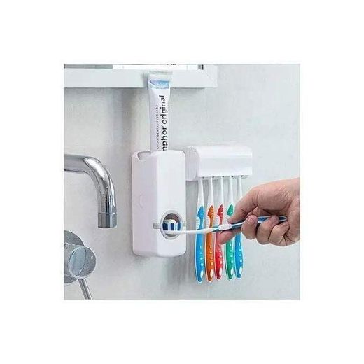 Generic Support Distributeur De Dentifrice Fixé Au Mur Et Porte-brosse à Dents
