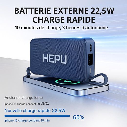 Generic POWERBANK 22.5W – 40 000 mAh Charge très rapide