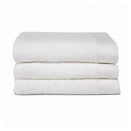 Fashion Lot De 3 Grandes Serviettes De Bain 75 Cm X 150cm COTON - Blanc - image 2