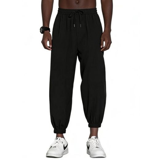 VEOUNDK Pantalon de sport décontracté pour hommes (noir)