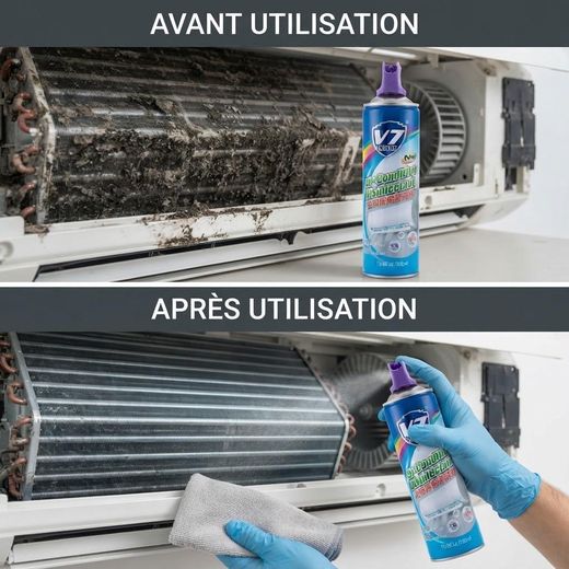 Generic Spray Nettoyant et Désinfectant pour Climatiseur - V7 Expert 500 ml - image 3