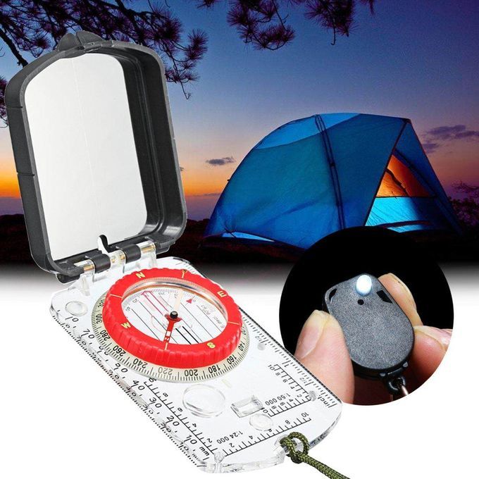 Grande boussole portable de 100 mm, pour l'enseignement en plein air, le  camping, la randonnée 
