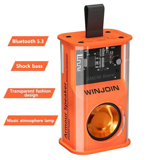 LOMINOS  Haut Parleur Sac à Dos NDR Q69 Bluetooth LED - orange