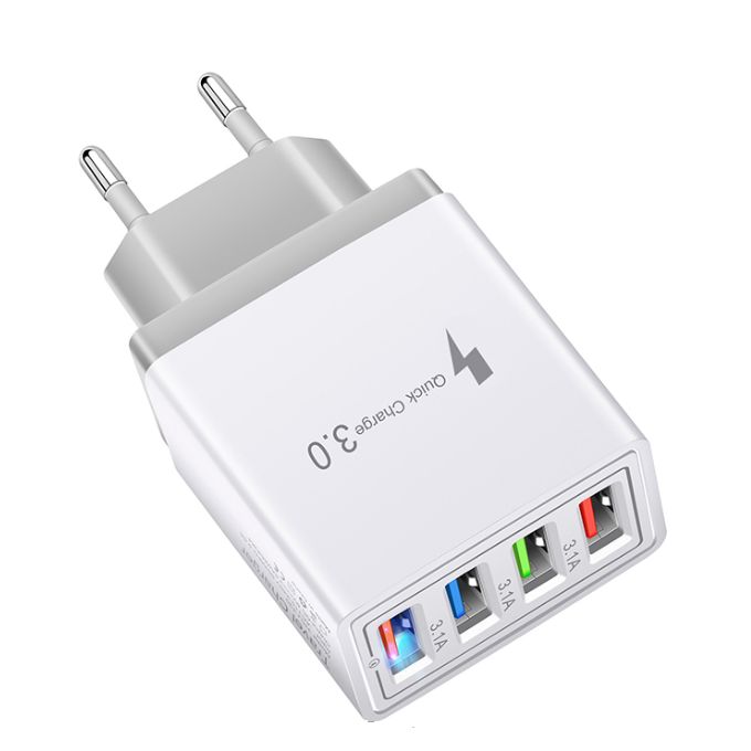 Chargeur Secteur USB 10 Ports 50W Prise Murale Recharge Rapide, Linq -  Blanc - Français