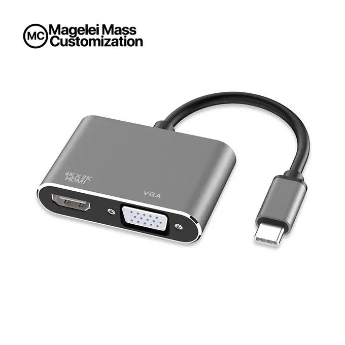 Adaptateur USB-C vers HDMI (4K / 30hz), VGA, USB 3.0 A et USB C par Douxe ©