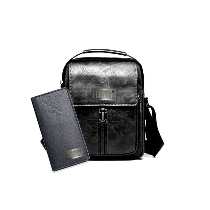 product_image_name-Generic-Sac En Bandoulière Homme Haute Qualité Portefeuille Offert - Noir-1