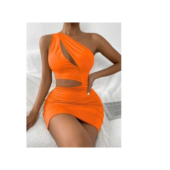 Robe store orange moulante