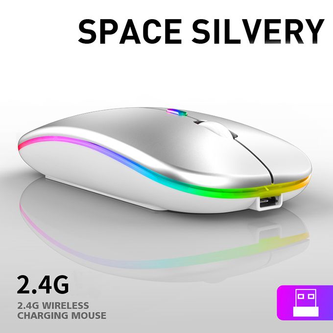 Achetez 2,4 g de Souris Optique Sans Fil Souris en Alliage en Aluminium  Rechargeable Avec Adaptateur Type-C Pour Ordinateur Portable de Bureau  D'ordinateur de Bureau - le Noir de Chine