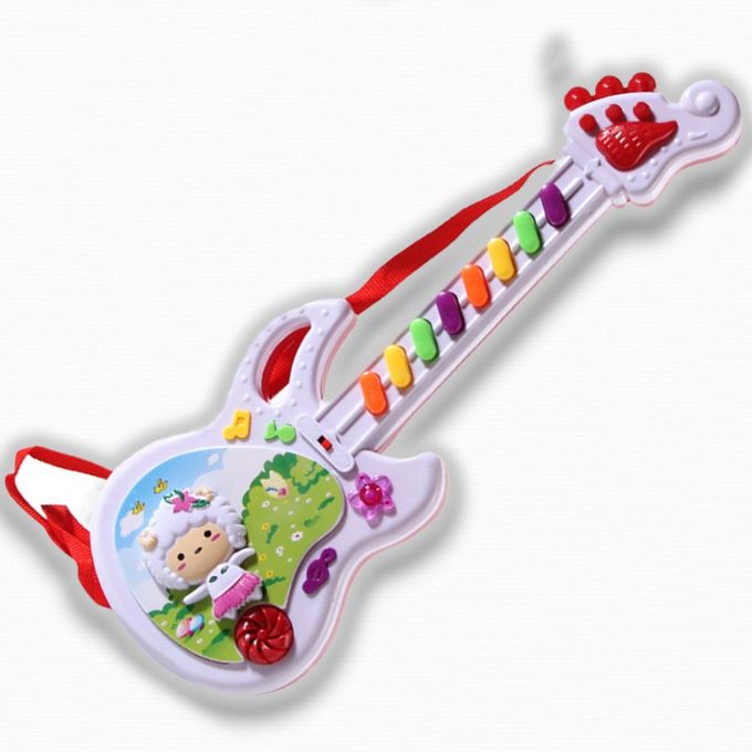 Rpporm Toddler Enfants Guitare Avec Musique Légère Guitare Électrique Pour  Tout-Petits Filles Garçons Débutants Chaise Rose Kids Bands (Orange One  Size)