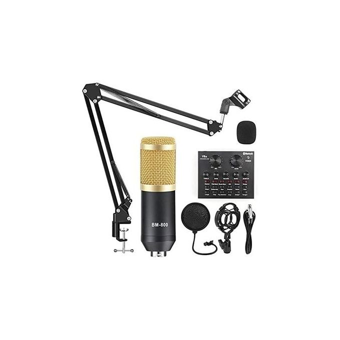 Microphone à Condensateur podcasting Studio Enregistrement Professionnel  Kit micro avec b19375 - Cdiscount TV Son Photo