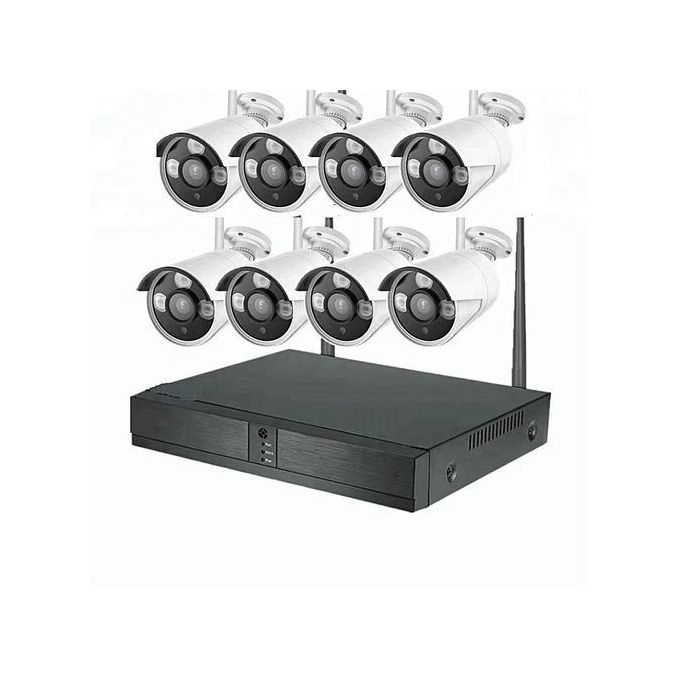 Kit Vidéosurveillance IP NVR + 8 dômes IP-1200DC + 8x 20m RJ45 +