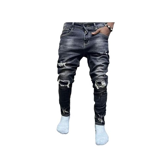 Jean déchiré homme pas cher clearance