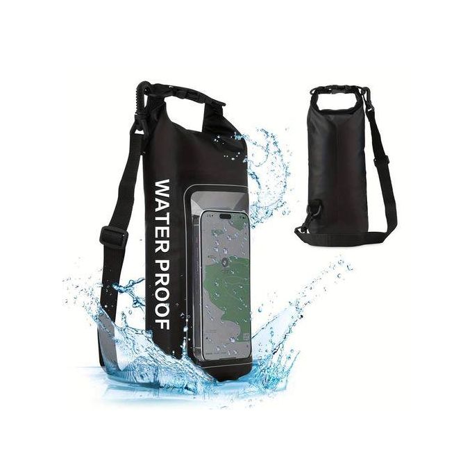 Sac étanche 2L Pour Téléphone, Kayak, Rafting, Dérive - étui PVC Waterproof, Flotte, Blanc