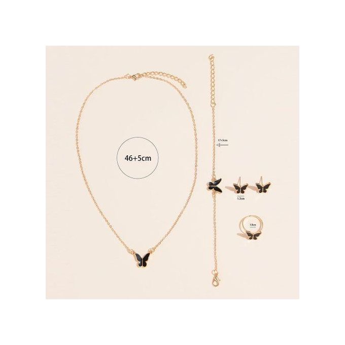 Boucles D'oreilles Papillon Argentées Neuves Avec Pochette – Collier Et Bijoux Cadeau Idéal
