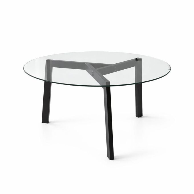 Generic Table ronde vitrée 70*70 - Prix pas cher