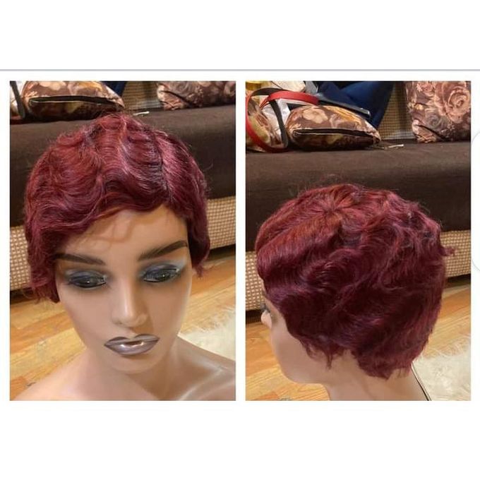 PERRUQUE COUPE ROUGE BORDEAU