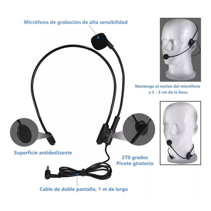Aporo Amplificateur de voix portable pour les enseignants avec microphone  filaire Casque Ceinture Rechargeable Personnel Bt Haut-Parleur Support  Musique Fm Tf Carte Pour Clas