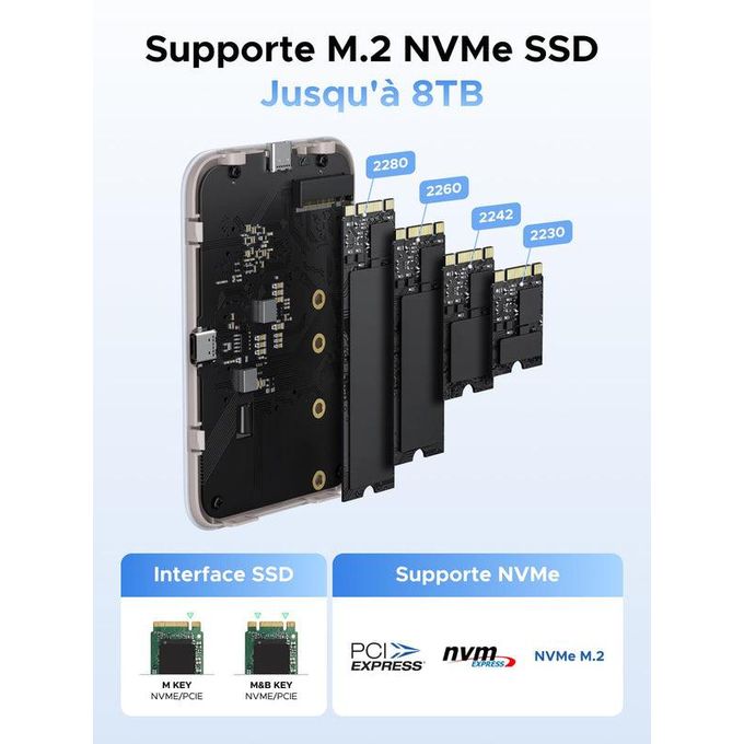 Ugreen Boîtier M.2 NVMe Magnétique avec MagSafe - Prix pas