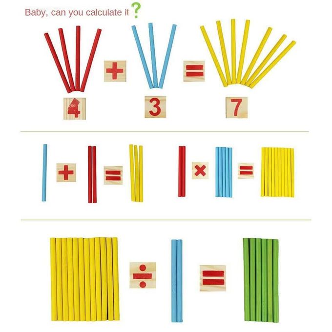 Jeu éducatif Mathématiques Maternelle Jouet Montessori Coriver - Apprentissage Comptage Bois 3-6